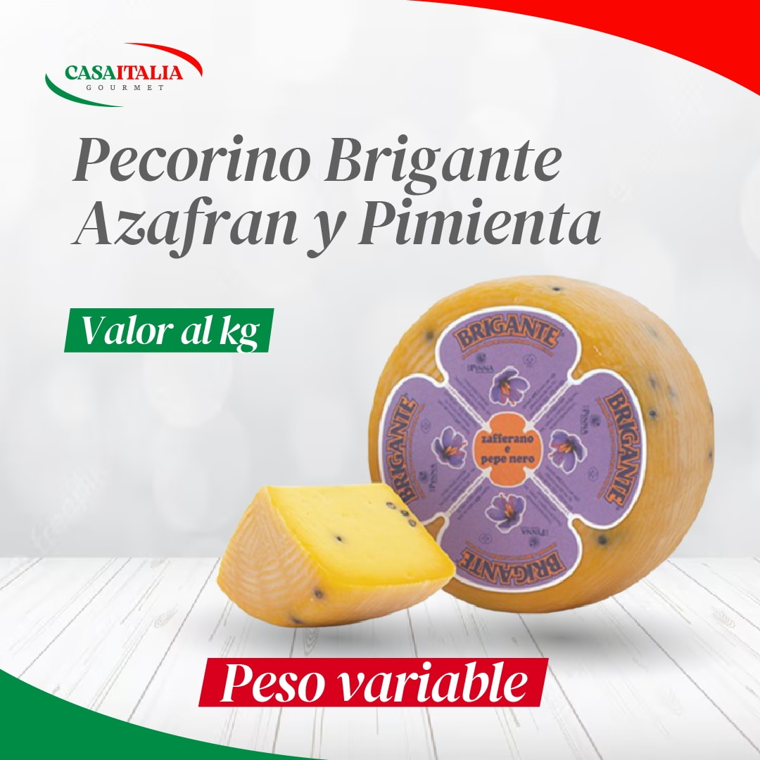 Pecorino Brigante Con Azafran Y Pimienta Casa Italia Gourmet Tienda