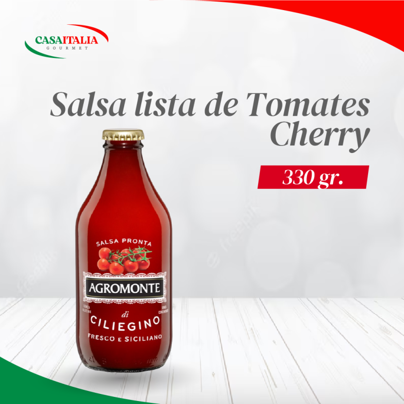 Salsa lista de tomate cherry siciliano 330 g Agromonte