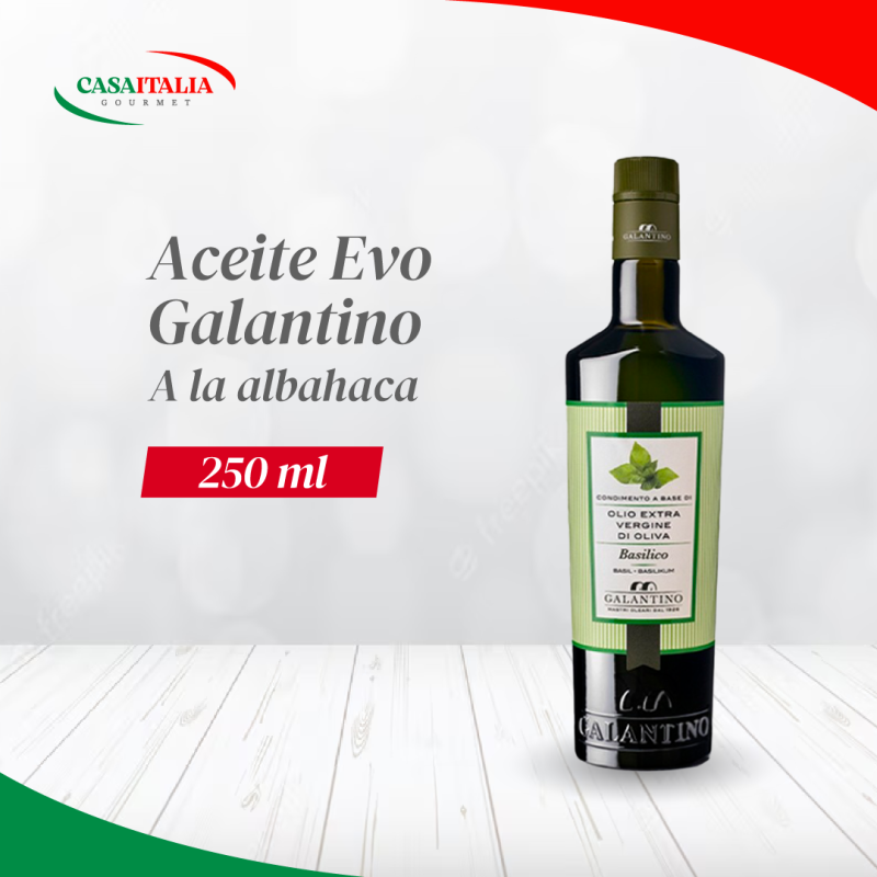 Aceite de oliva EV especiado Albahaca 250 ml Galantino