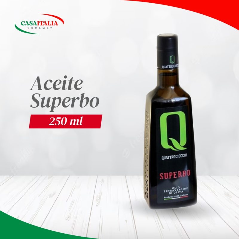 SUPERBO Aceite de oliva EVO 250 ml Quattrociocchi