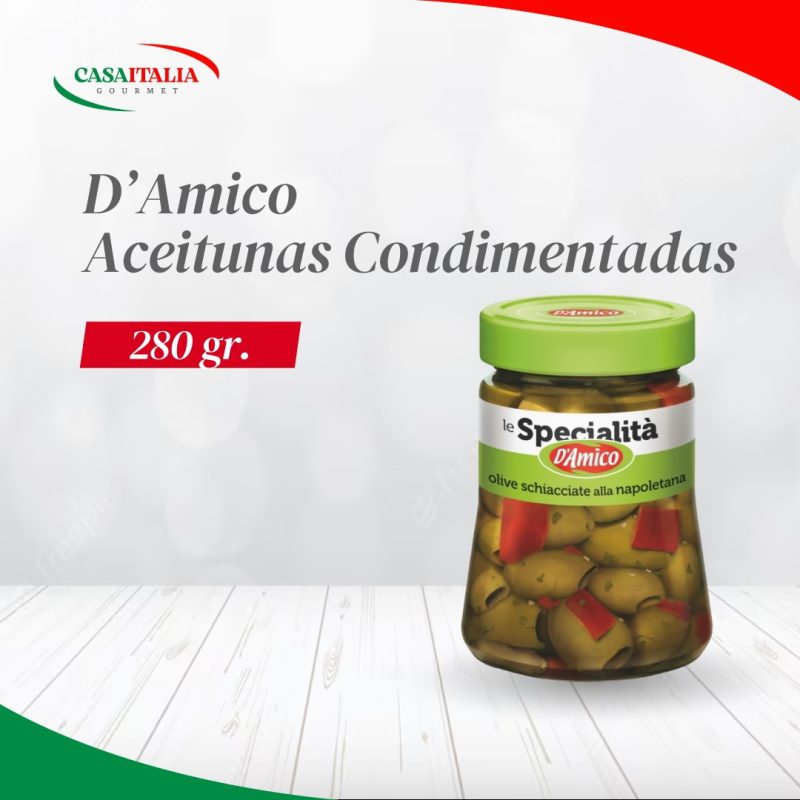 Aceitunas Condimentadas a la Napolitana 280 g D'Amico